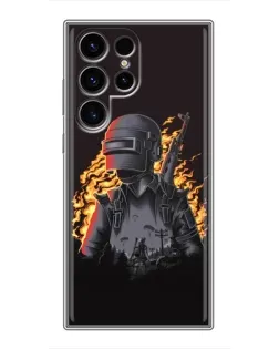 Чохол для Blackview Wave 2C з картинкою «PUBG — вогняний силует»
