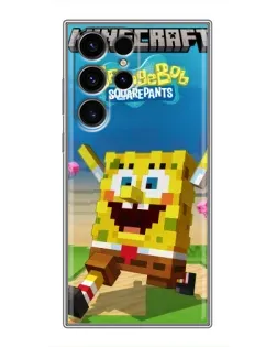Чохол для Blackview Wave 2C з картинкою «Губка Боб Minecraft»