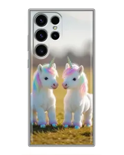 Чехол для Blackview Wave 2C с картинкой «Пара единорогов»