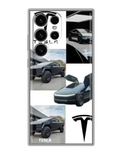 Чохол для Blackview Wave 2C з картинкою «Колаж Cybertruck Tesla»