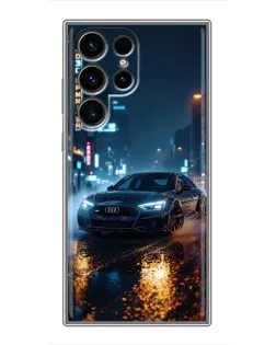 Чохол для Blackview Wave 2C з картинкою «Нічне місто та Audi»