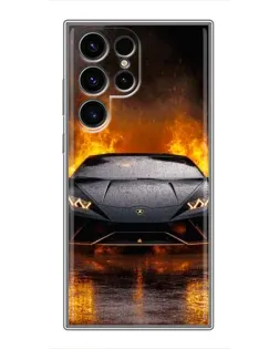 Чохол для Blackview Wave 2C з картинкою «Lamborghini у вогні»