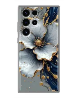 Чохол для Blackview Wave 2C з картинкою «Біла квітка та золотий флюїд»
