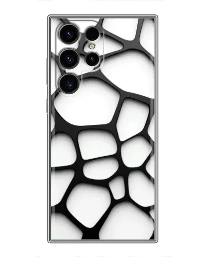Чохол для Blackview Wave 2C з картинкою «Біла об'ємна сітка»