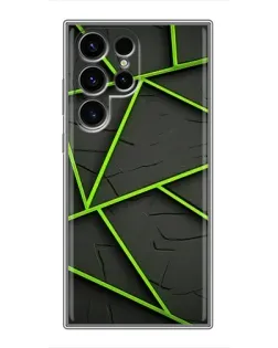 Чохол для Blackview Wave 2C з картинкою «Зелені геометричні лінії»
