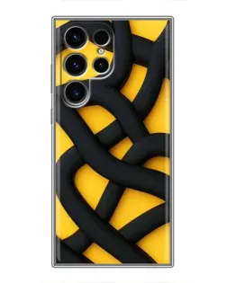 Чохол для Blackview Wave 2C з картинкою «Чорне жовте переплетення»
