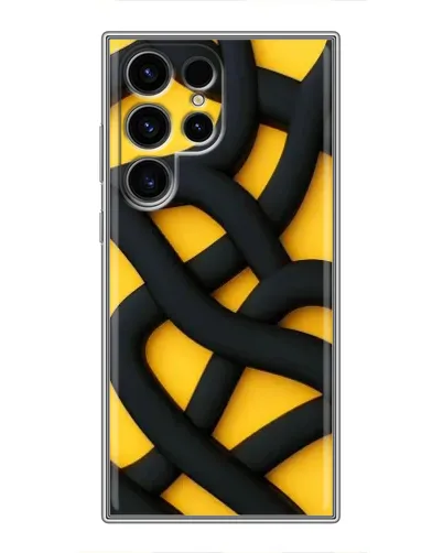 Чохол для Blackview Wave 2C з картинкою «Чорне жовте переплетення»
