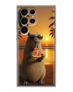Чохол для Blackview Wave 2C з картинкою «Капібара з піцою»