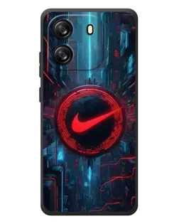 Чехол для Blackview Wave 6C с картинкой «Техногенный стиль Nike»