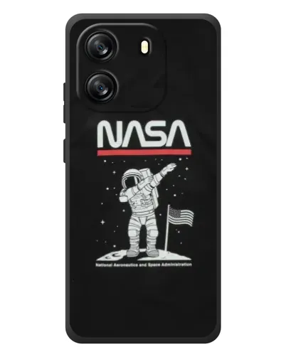 Чехол для Blackview Wave 6C с картинкой «NASA — шагаем по Луне»