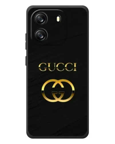 Чехол для Blackview Wave 6C с картинкой «Золотой логотип Gucci»