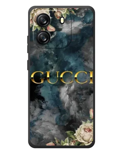 Чехол для Blackview Wave 6C с картинкой «Абстрактные цветы Gucci»