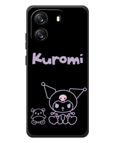 Чехол для Blackview Wave 6C с картинкой «Kuromi — черный минимализм»