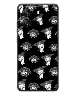 Чехол для Blackview Wave 6C с картинкой «Черный паттерн Kuromi»