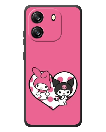 Чехол для Blackview Wave 6C с картинкой «Kuromi и My Melody»