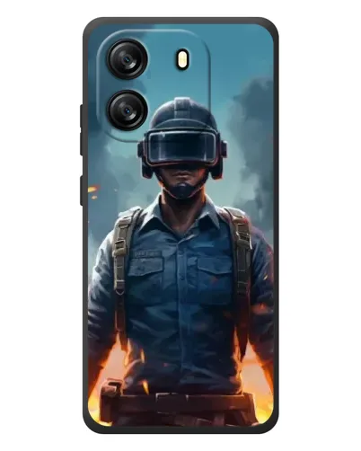 Чехол для Blackview Wave 6C с картинкой «PUBG — реалистичный герой»