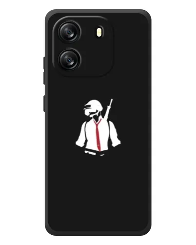 Чехол для Blackview Wave 6C с картинкой «PUBG — силуэт воина»