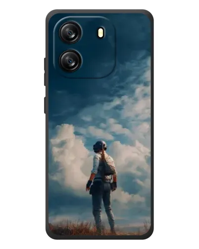 Чехол для Blackview Wave 6C с картинкой «Герой PUBG на скале»