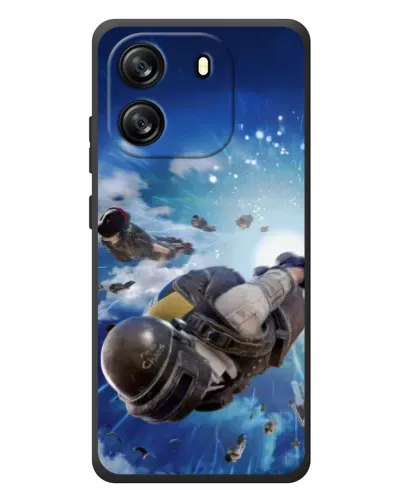 Чехол для Blackview Wave 6C с картинкой «Десант PUBG — прыжок»