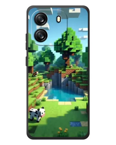 Чехол для Blackview Wave 6C с картинкой «Minecraft летний день»