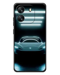 Чехол для Blackview Wave 6C с картинкой «Tesla в неоне»