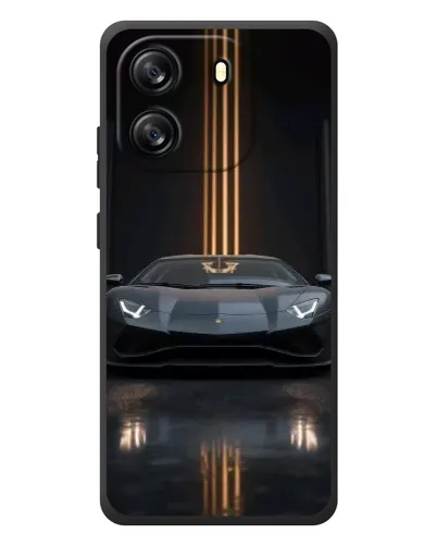 Чехол для Blackview Wave 6C с картинкой «Lamborghini золотые линии»