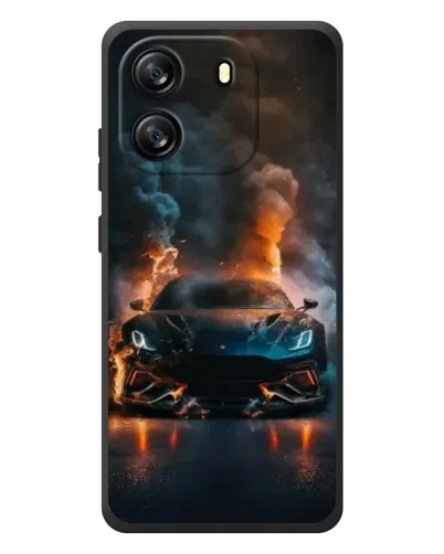 Чехол для Blackview Wave 6C с картинкой «Lamborghini дымная эстетика»