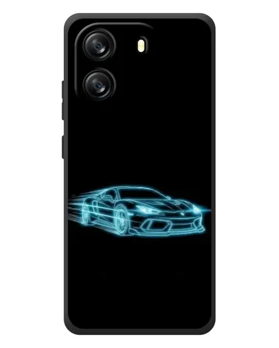 Чехол для Blackview Wave 6C с картинкой «Неоновый контур Lamborghini»