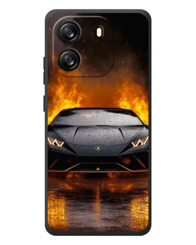 Чехол для Blackview Wave 6C с картинкой «Lamborghini в огне»