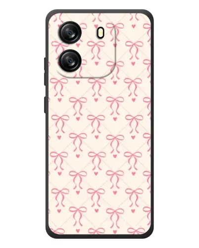 Чехол для Blackview Wave 6C с картинкой «Розовые бантики Coquette»