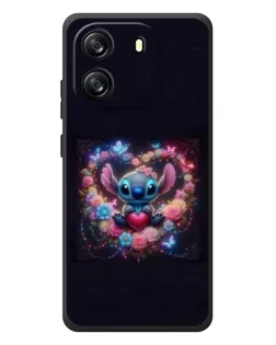 Чохол для Blackview Wave 6C з картинкою «Stitch у квітах»