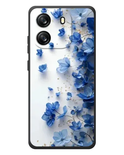 Чехол для Blackview Wave 6C с картинкой «Голубой цветочный каскад»
