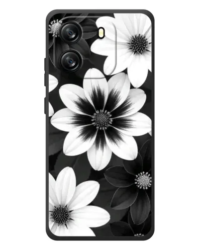 Чехол для Blackview Wave 6C с картинкой «Монохромные астры»