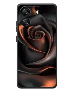 Чехол для Blackview Wave 6C с картинкой «Шелковая черная роза»