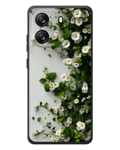 Чехол для Blackview Wave 6C с картинкой «Ветка мелких белых цветов»