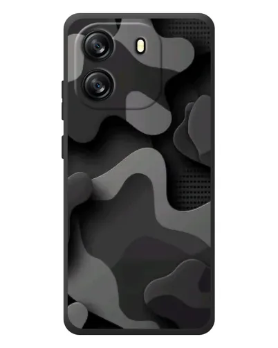 Чехол для Blackview Wave 6C с картинкой «Темный абстрактный камуфляж»