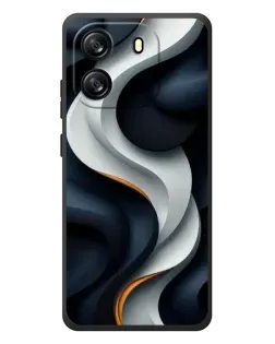 Чехол для Blackview Wave 6C с картинкой «Объемные черно-белые ленты» Чехол для Blackview Wave 6C с картинкой «Объемные черно-белые ленты»