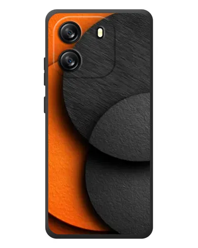 Чехол для Blackview Wave 6C с картинкой «Геометрия оранжевых кругов»