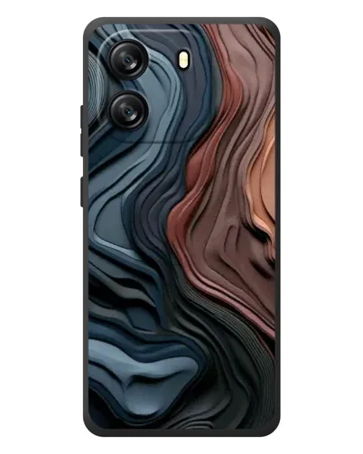 Чехол для Blackview Wave 6C с картинкой «Цветные волны каньона»