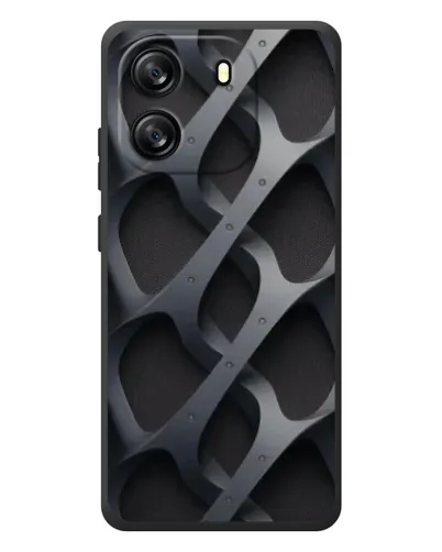 Чехол для Blackview Wave 6C с картинкой «Объемное серое плетение»