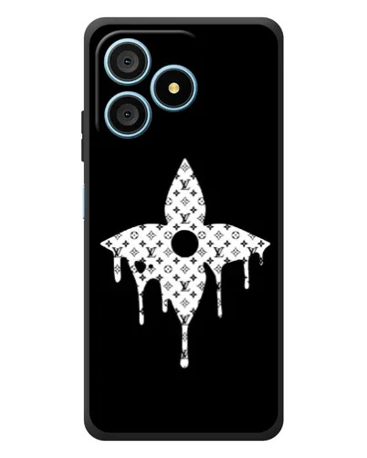Чехол для Blackview Wave 9C с картинкой «Цветочная монограмма»