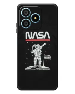 Чехол для Blackview Wave 9C с картинкой «NASA — шагаем по Луне»
