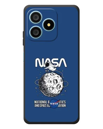 Чехол для Blackview Wave 9C с картинкой «NASA — лунная миссия»