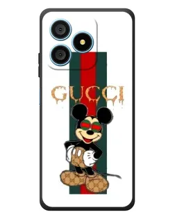 Чохол для Blackview Wave 9C з картинкою «Міккі Маус Gucci — смуги»
