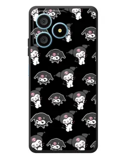 Чехол для Blackview Wave 9C с картинкой «Черный паттерн Kuromi»