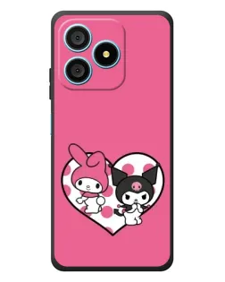Чехол для Blackview Wave 9C с картинкой «Kuromi и My Melody»