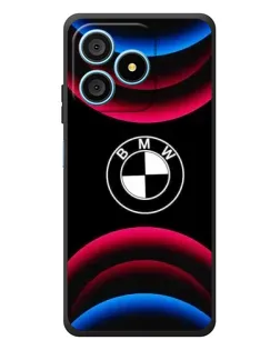 Чехол для Blackview Wave 9C с картинкой «Логотип BMW и неоновые дуги»