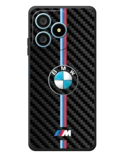 Чехол для Blackview Wave 9C с картинкой «Эмблема BMW и карбон»