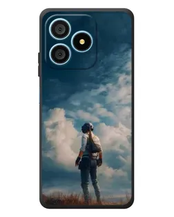 Чохол для Blackview Wave 9C з картинкою «Герой PUBG на скелі»
