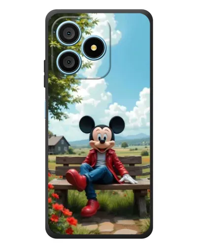 Чехол для Blackview Wave 9C с картинкой «Микки на скамейке»